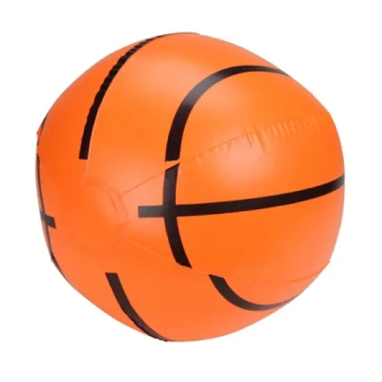 Pool Central Inflatable 6-Panel Beach Basketball -  16" - Orange image {5}