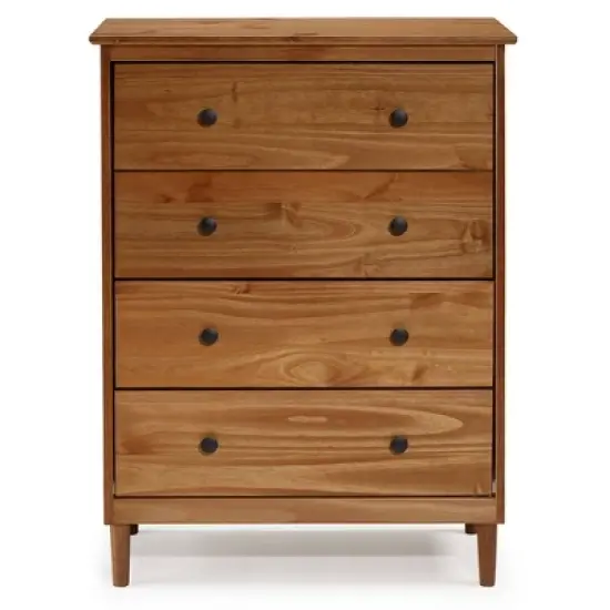 Stiva Classic Mid-Century Modern Vertical 4 Drawer Dresser - Saracina Home image {3}