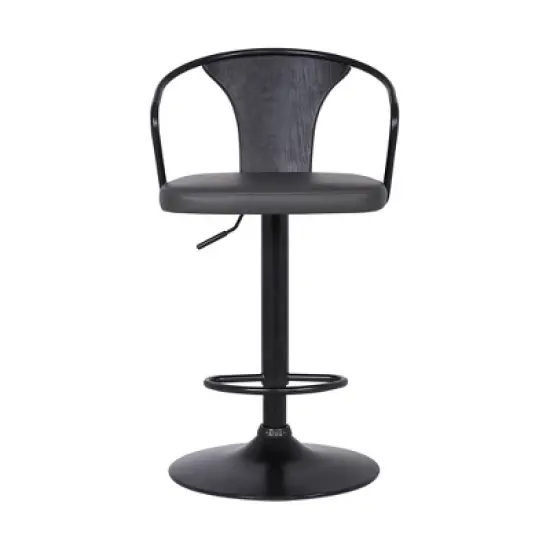 Eagle Adjustable Barstool Gray/Black - Armen Living image {1}