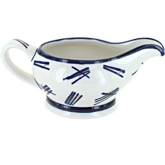 Blue Rose Polish Pottery 1258 Zaklady Gravy Boat image {14}