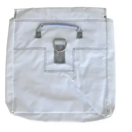 Moose Supply Vinyl Sand Bag Cover Extra Durable Strong PVC to Anchor Inflatables, Tents and More, 21"x21" 50 Pound Capacity, White 10 Pack image {1}
