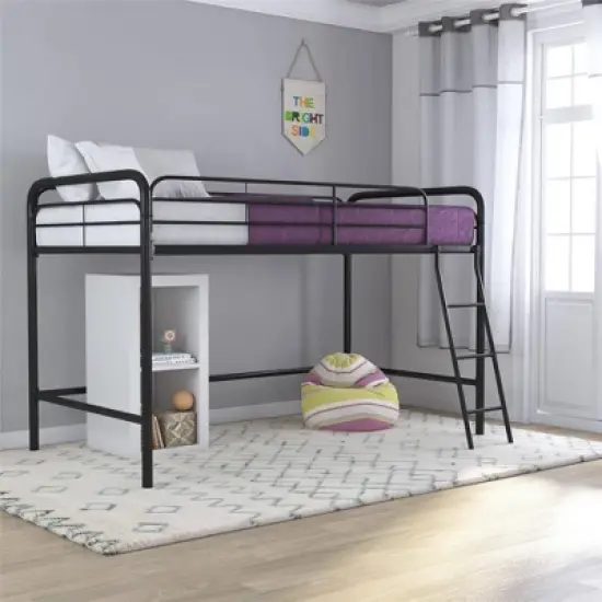 Adeline Junior Metal Loft Bed Black - Room & Joy image {4}
