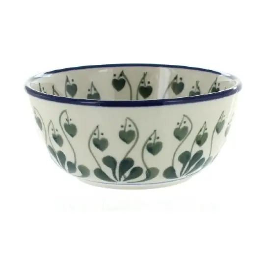 Blue Rose Polish Pottery 17 Ceramika Dessert Bowl image {1}