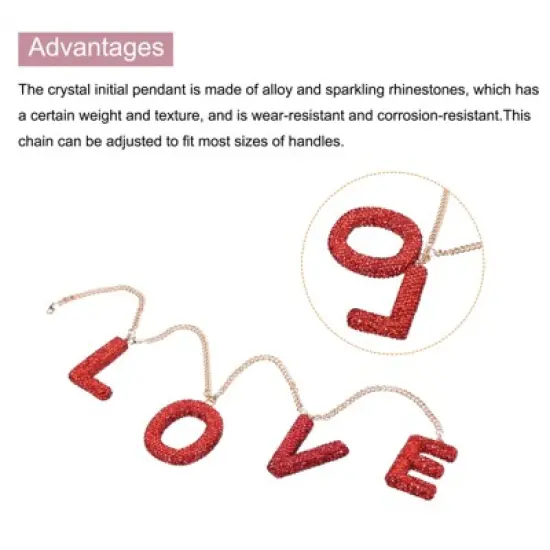 Unique Bargains Letter Hanging Ornaments for Cup Bling Car Letter Charm image {3}