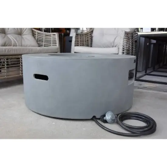 Venice 34" Natural Gas Fire Pit Outdoor Backyard Patio Heater - Gray - Elementi image {3}