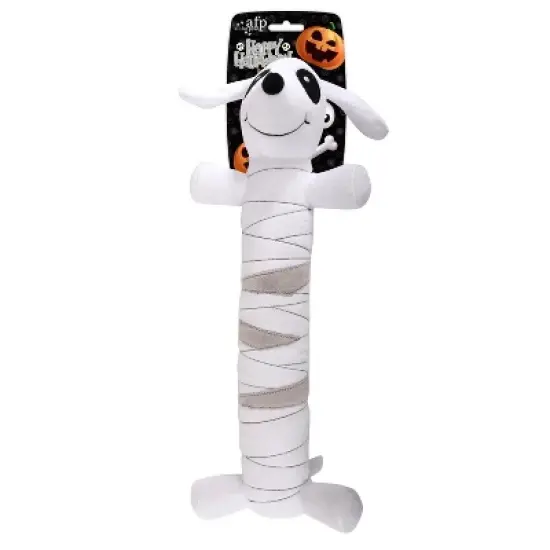 Allforpaws Happy Halloween Dog Toy Long Body Mummy Dog image {3}