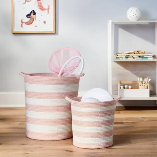Striped Coiled Kids' Rope Basket - Pillowfort&trade; image {4}
