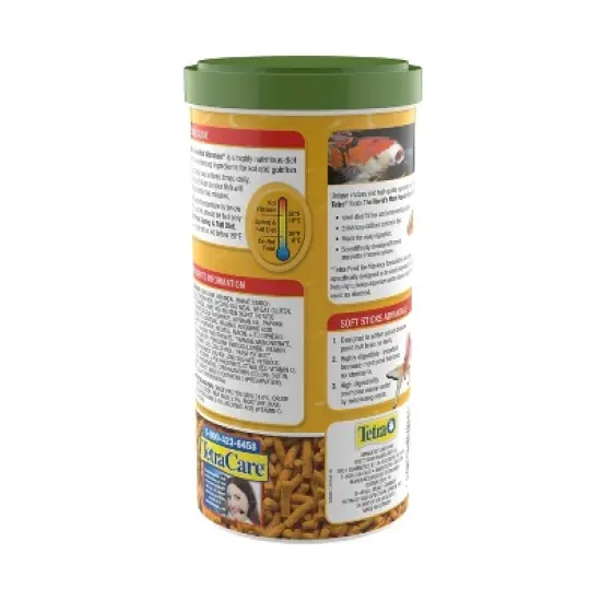 Tetra Koi Vibrance Soft Sticks Floating Pond Fish Flavor Dry Fish Food - 4.94oz image {1}