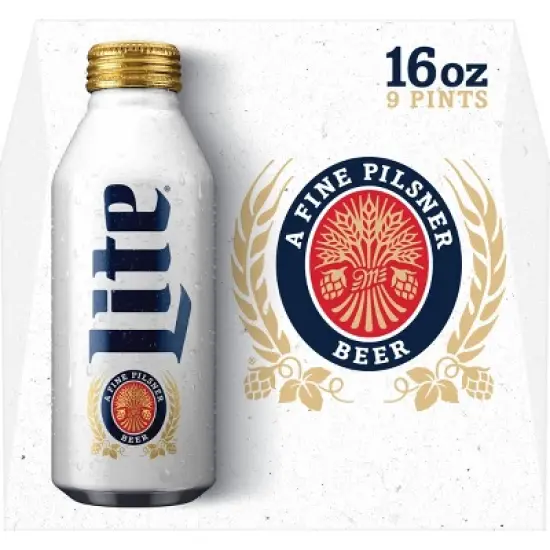 Miller Lite Beer - 9pk/16 fl oz Aluminum Bottles image {6}