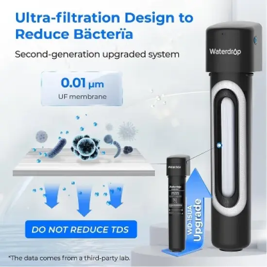 Waterdrop 15UA-UF Ultra Filtration Under Sink Water Filter Direct Connect to Kitchen Faucet image {2}