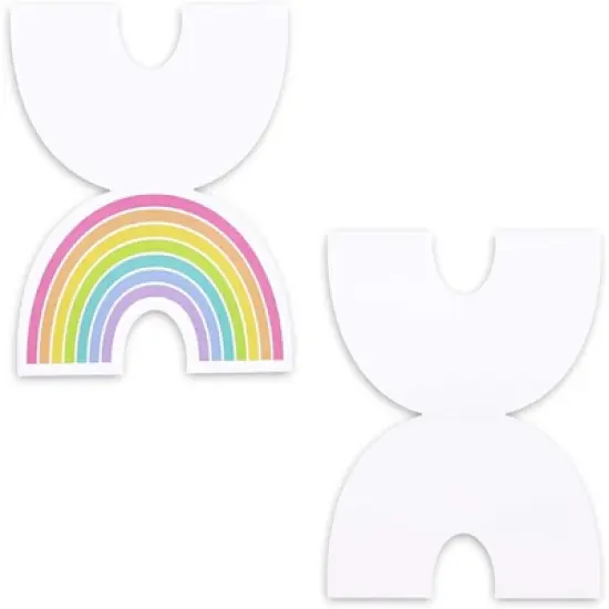 Paper Junkie 36-Pack Die-Cut Rainbow Cards with Envelopes for Kids Party Invitation, Thank You Notes 4x6 in image {2}