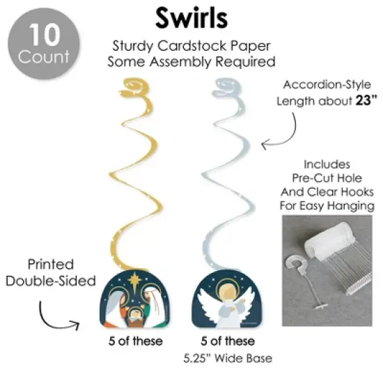 Big Dot of Happiness Holy Nativity - Manger Scene Religious Christmas Supplies Decoration Kit - Decor Galore Party Pack - 51 Pieces image {4}