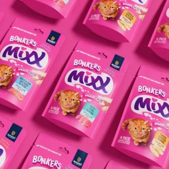 Bonkers Mixx Puree Tuna Flavor Cat Treats - 0.121lb/4ct image {2}