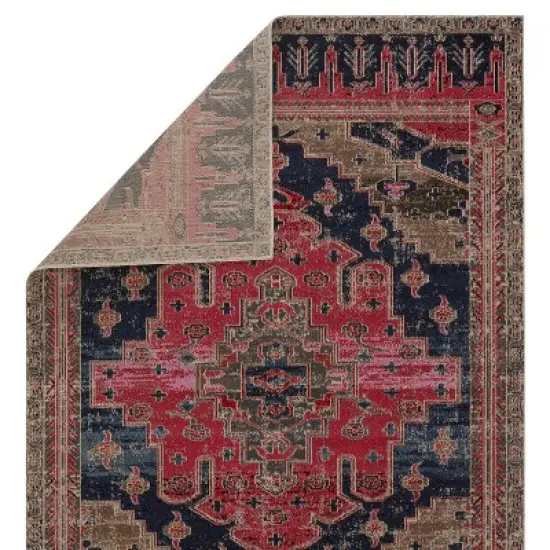 Cicero Indoor/Outdoor Medallion Area Rug Pink/Blue - Jaipur Living image {2}