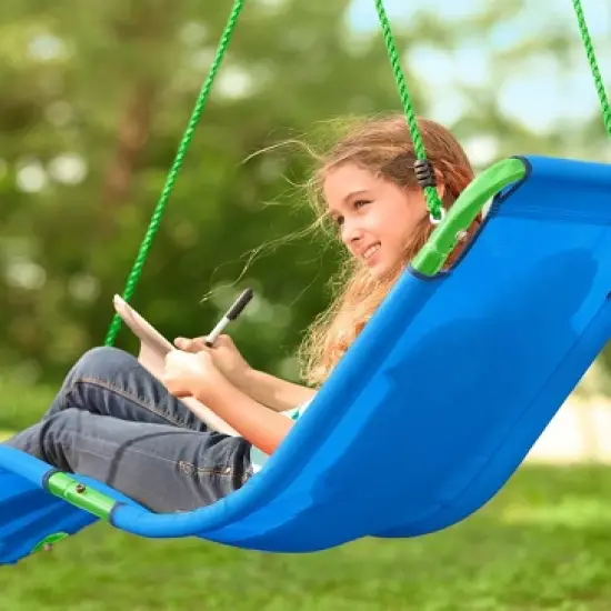 HearthSong Hanging Lounge Chaise Tree Swing for Kids image {4}