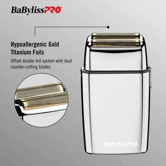 BaBylissPRO FOILFX02 Cordless FOSEFX Metal Double-Foil Shaver image {6}
