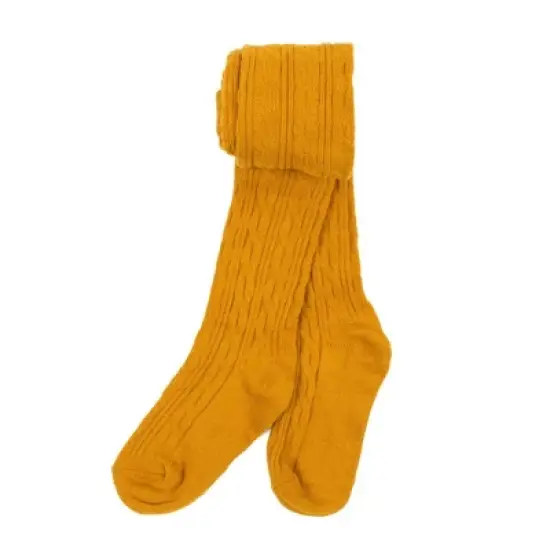 Leveret Girls  Boho Solid Color Cable Knit Tights image {4}