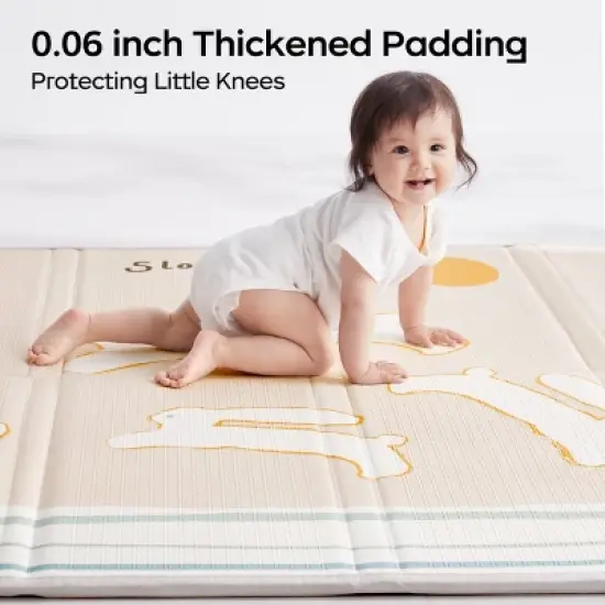 Bc Babycare Double-Sided Baby Playmat Thickened Padding Toddler Kids Folding Playmat image {2}