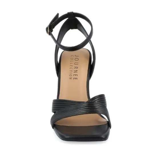 Journee Collection Womens Annett Tru Comfort Foam Mid Heel Open Toe Pumps image {5}