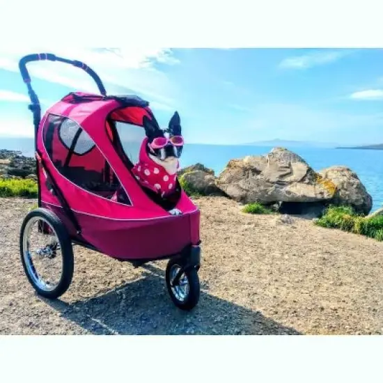 Petique All Terrain Cozy & Comfortable Pet Jogger Stroller with Tire Pump - Up to 77 LB image {7}