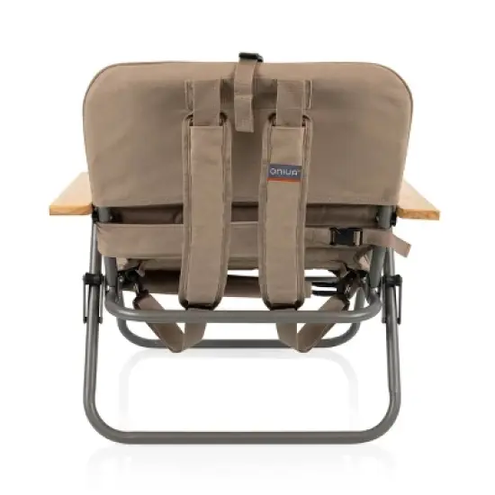 Oniva Descanso Padded Portable Outdoor Beach Chair - Shale Brown image {3}