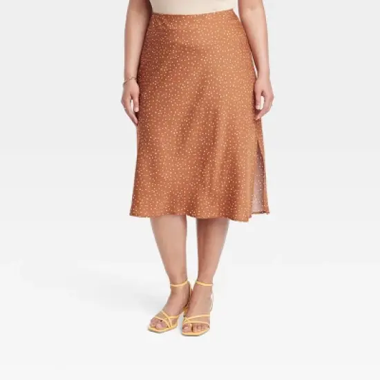 Women's Midi A-Line Slip Skirt - A New Day&trade; image {4}