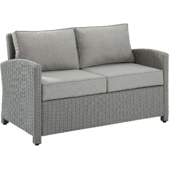 HomeStock Kiawah Outdoor Wicker Loveseat image {9}