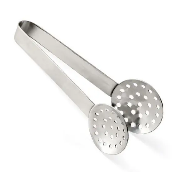 Norpro 6.25" Stainless Steel Round Tea Bag Squeezer Tongs image {4}
