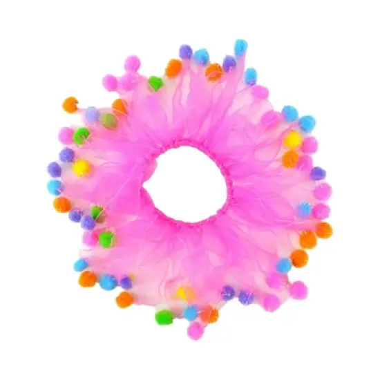 Midlee Pink Birthday Pom Pom Dog Collar image {6}