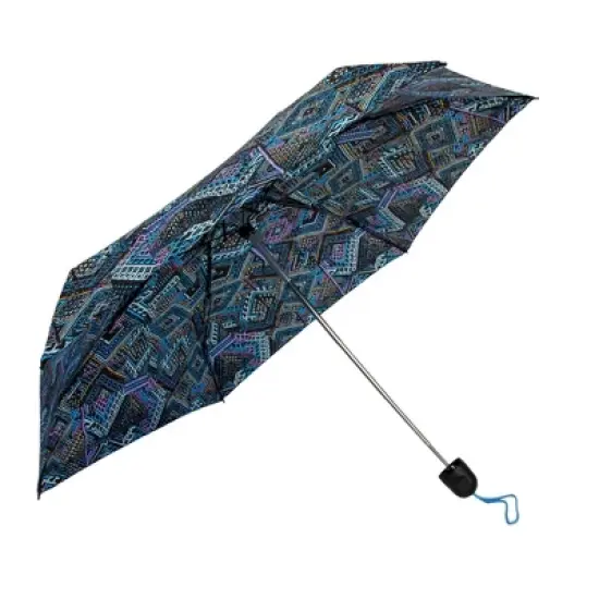ShedRain Mini Manual Compact Umbrella - Bue Patches image {1}