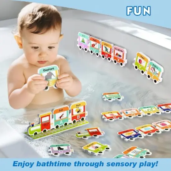 iPlay, iLearn Bath Toy Organizer W/Foam Letters image {2}