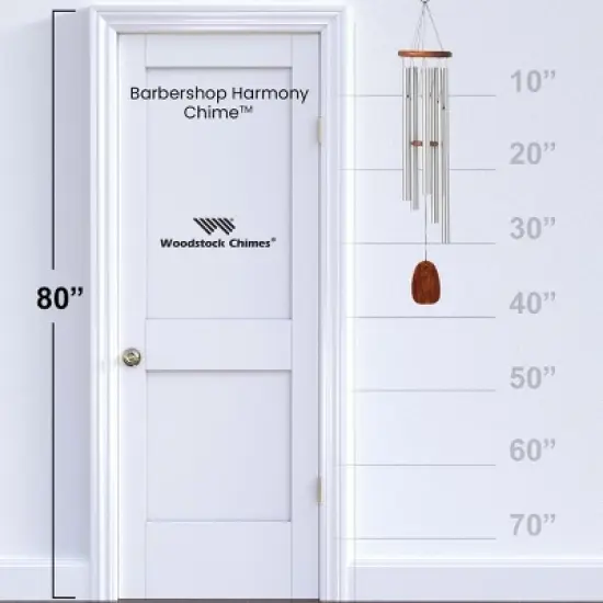Woodstock Wind Chimes for Outside, Outdoor Decor, Garden and Patio Decor, Front Porch Decor, Barbershop Harmony Chime, 40'' (BHS) image {3}