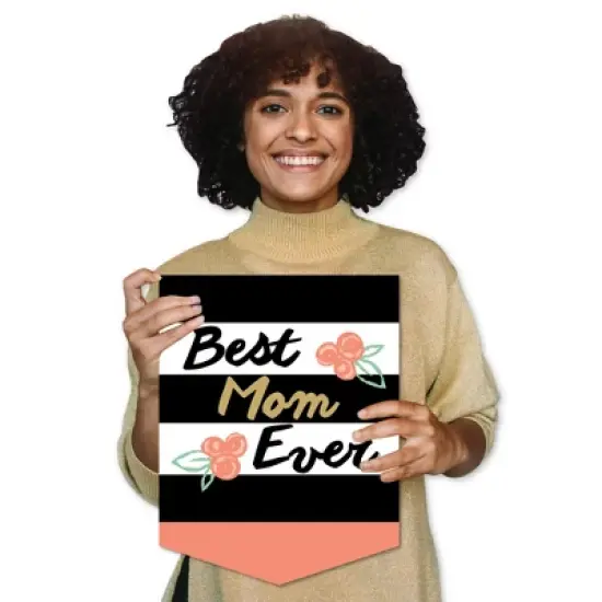 Big Dot of Happiness Best Mom Ever - Outdoor Home Decorations - Double-Sided Mother's Day Party Garden Flag - 12 x 15.25 inches image {7}