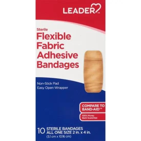 Leader Flexible Fabric Sterile Adhesive Bandages 10 ea image {4}