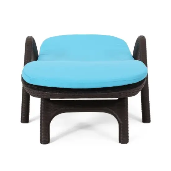 PAGED Patio Chaise Lounge Modern Lounge Chair with Cushion Comfortable Recliner for Garden, Poolside image {2}