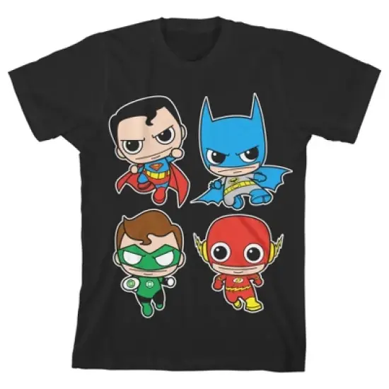 The Justice League DCO Toyetic Black Graphic Tee Toddler Boy to Youth Boy image {4}