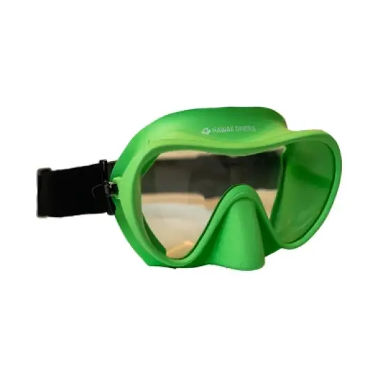 Hawaii Divers Deep Sea Adult Snorkel Mask &ndash; Green/Black image {3}