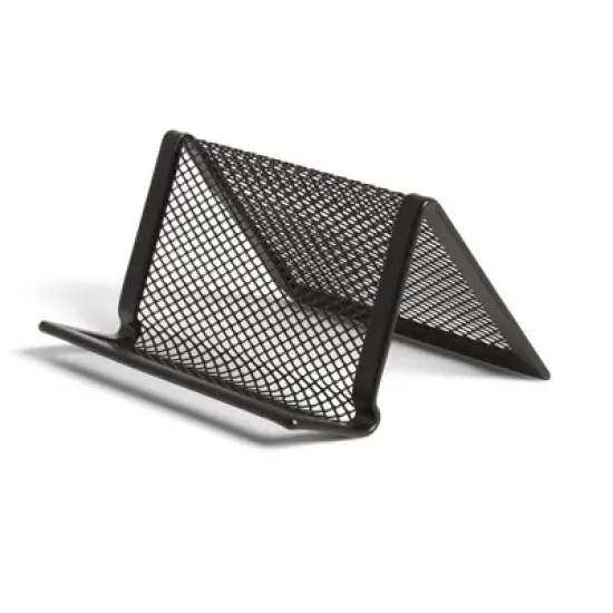 TRU RED 1 Compartment Business Card Holder Matte Black TR57526-CC image {3}