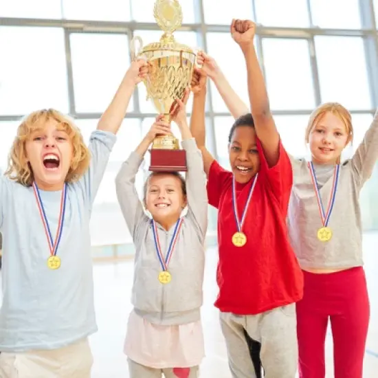 Unique Bargains Plastic Well-crafted Lightweight Embossed Design Award Medals Gold Silver Bronze 12 Pack image {5}