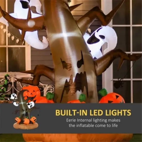 Syemin Inflatable Holiday Decorations Halloween Inflatable Dead Tree Pumpkin Kalolary Halloween Decoration Yard Lawn Decor, Brown, 39.5"*82.7"*94.5" image {3}
