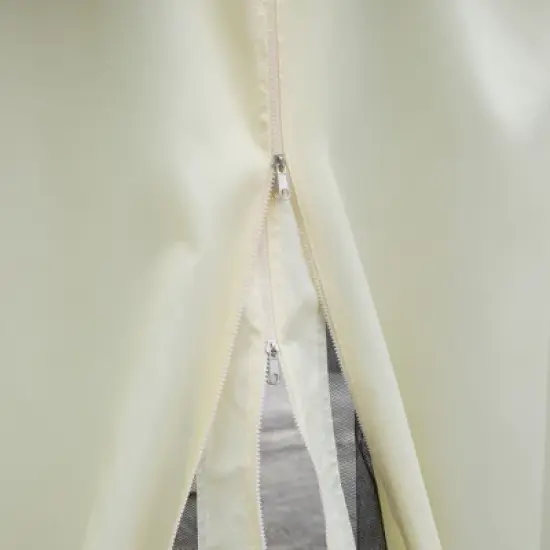 Outsunny 10' x 13' Soft Top Outdoor Patio Gazebo with Polyester Curtains & Air Netting Venting Screens & Aluminum Frame, Cream White image {5}