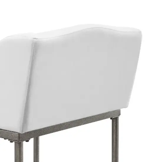 Dillon Metal Barstool Textured Silver/White - Hillsdale Furniture image {7}