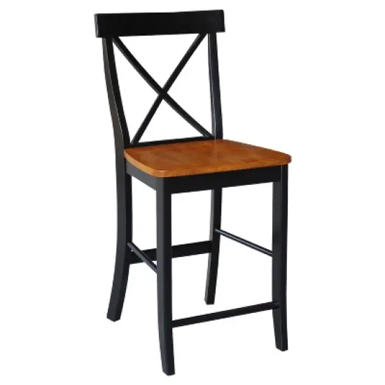 24" Martha X Back Counter Height Barstool - International Concepts image {10}