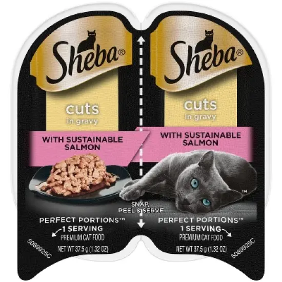 Sheba Perfect Portions Cuts in Gravy Gourmet Salmon Flavor Wet Cat Food image {5}