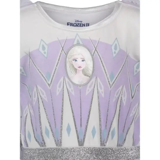 Disney Frozen Elsa Girls Cosplay Costume Gown and Headband Toddler to Big Kid  image {5}