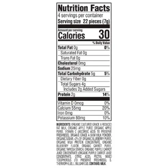 HappyBaby Organic Greek Yogis Blueberry & Purple Carrot Baby Snacks -1oz image {9}