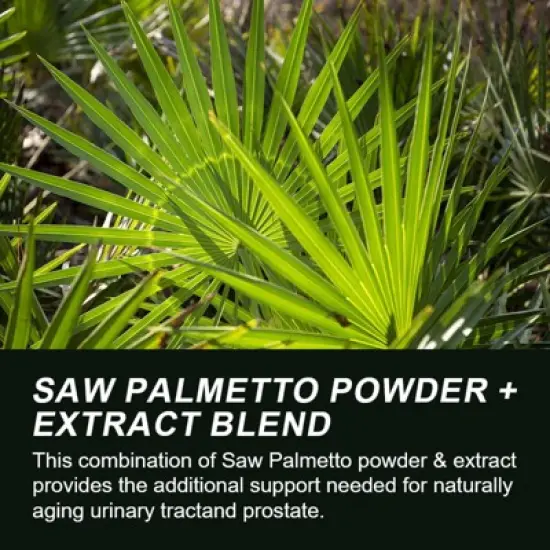 B Beworth Saw Palmetto Supplement - Advanced Herbal Complex for Hair Health and Urinary Support - 120 Capsules image {4}