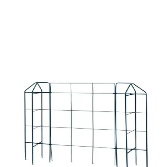 Gardener's Supply Company Zenith Trellis and Tower Combo | Sturdy Powder-Coated Steel Support for Heavy Fruiting Plants - 34" High Installed (Blue) - image {1}