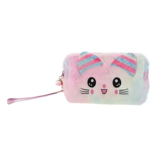 Unique Bargains Women's Portable Cute Cat Makeup Bag 1 Pc image {4}