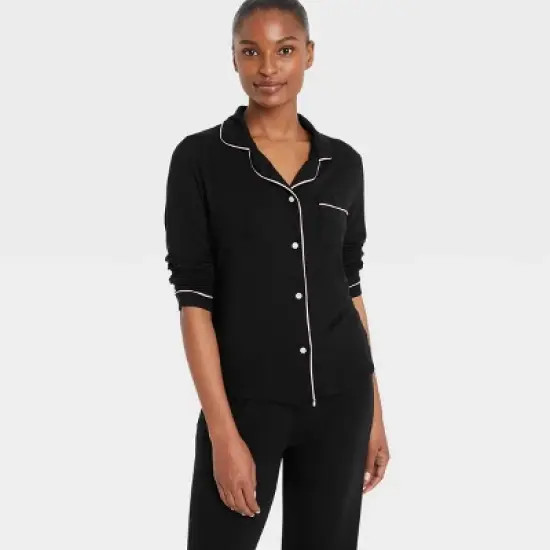 Women's Beautifully Soft Long Sleeve Notch Collar Top and Pants Pajama Set - Stars Above&trade; image {2}